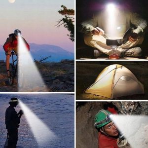 MOCNA-LATARKA-CZOLOWA-LAMPKA-LED-COB-REFLEKTOR-CZOLOWKA-NA-GLOWE-ZOOM-Dlugosc-18-cm