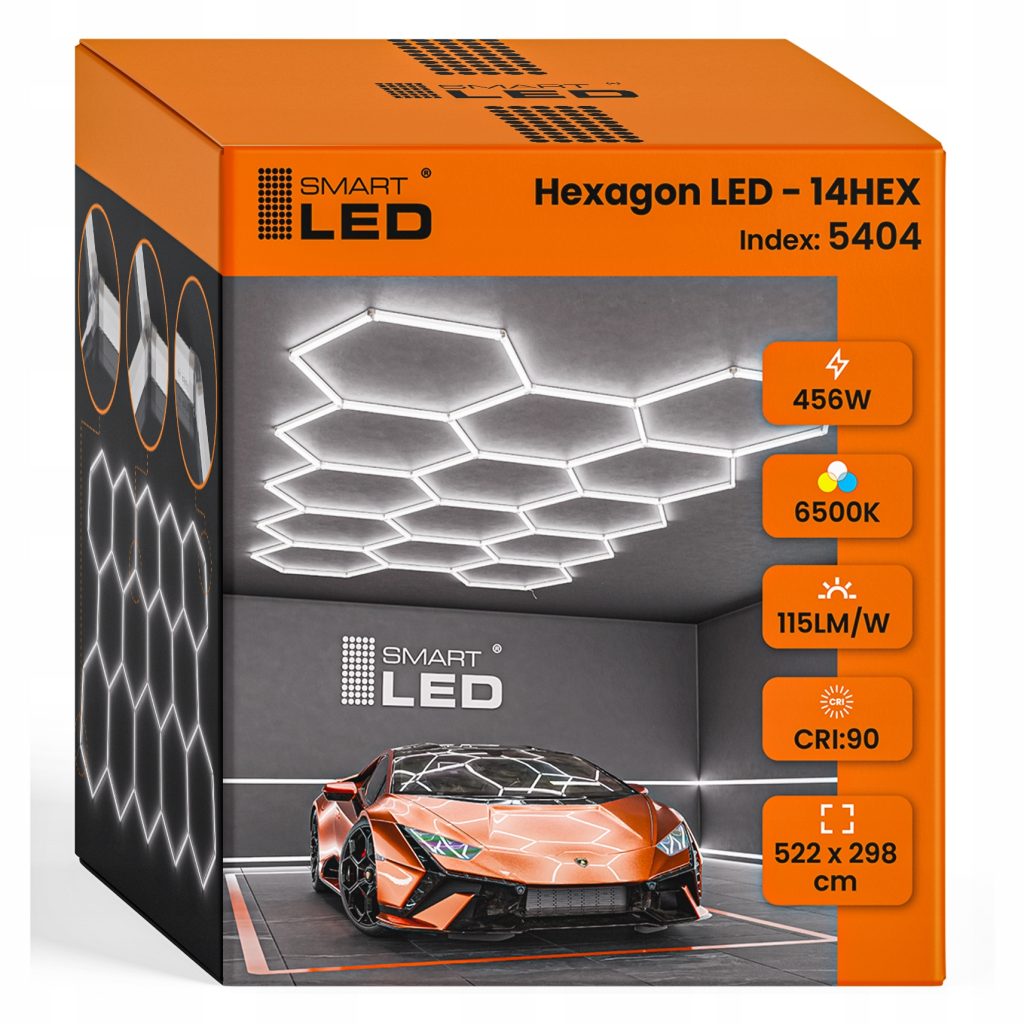 Hexagon Hexagrid Honeycomb LED Light System 298cm/522cm